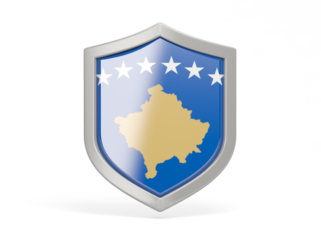 Иконка в форме щита. Скачать флаг. Косово