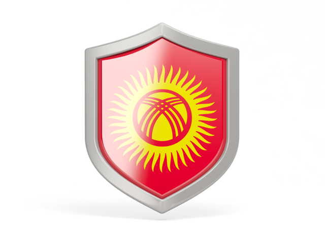Иконка в форме щита. Скачать флаг. Киргизия