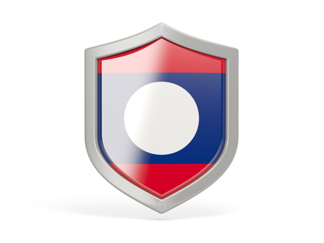 Shield icon. Download flag icon of Laos at PNG format