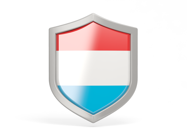 Иконка в форме щита. Скачать флаг. Люксембург