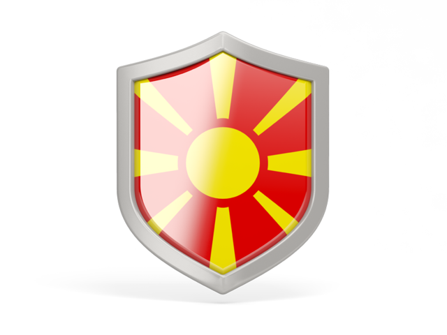 Иконка в форме щита. Скачать флаг. Македония