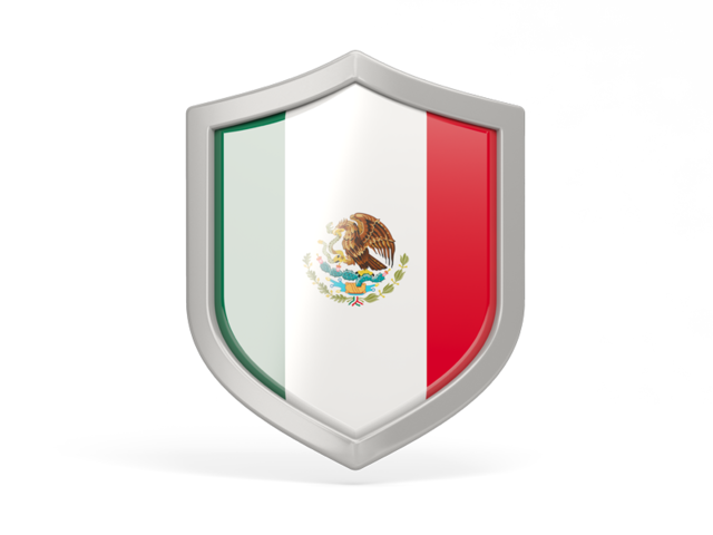 Иконка в форме щита. Скачать флаг. Мексика