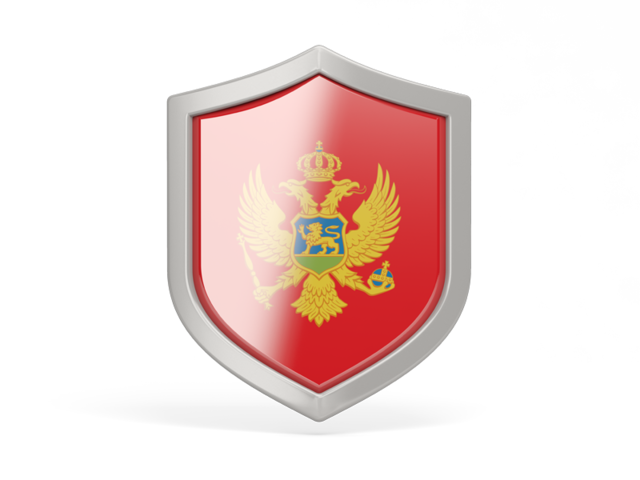 Shield icon. Download flag icon of Montenegro at PNG format