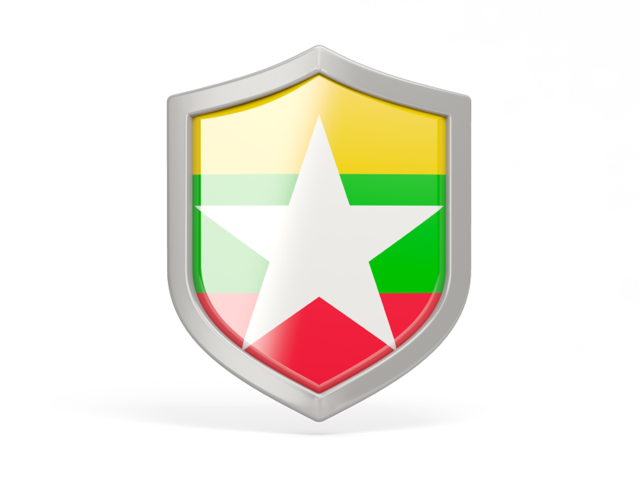 Shield icon. Download flag icon of Myanmar at PNG format