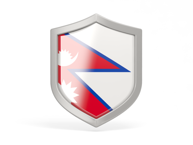 Shield icon. Download flag icon of Nepal at PNG format
