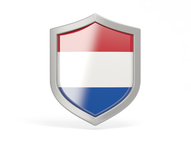 Иконка в форме щита. Скачать флаг. Нидерланды