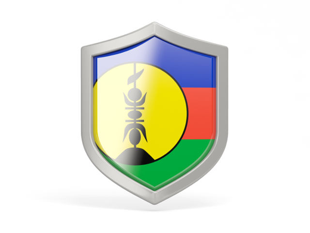 Shield icon. Download flag icon of New Caledonia at PNG format