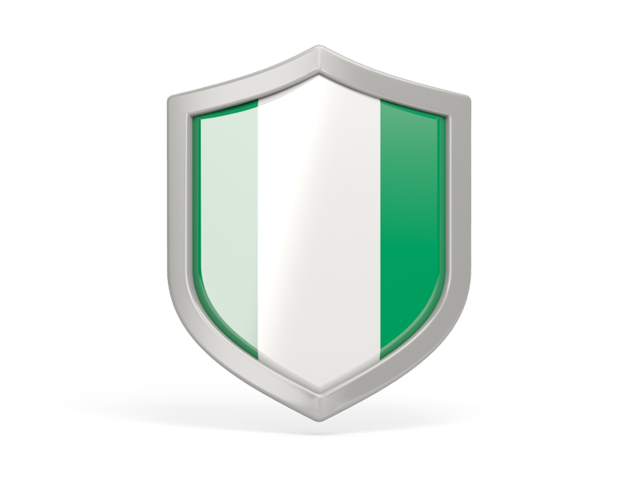 Shield icon. Download flag icon of Nigeria at PNG format