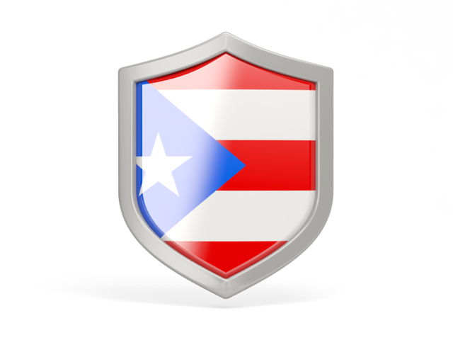 Иконка в форме щита. Скачать флаг. Пуэрто-Рико