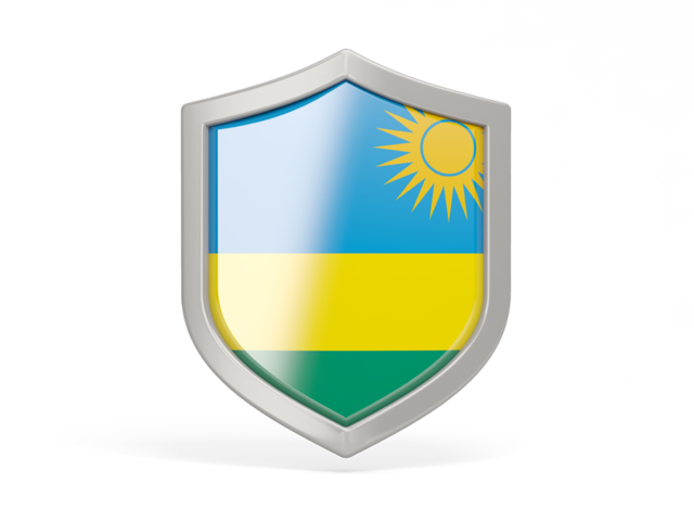 Иконка в форме щита. Скачать флаг. Руанда