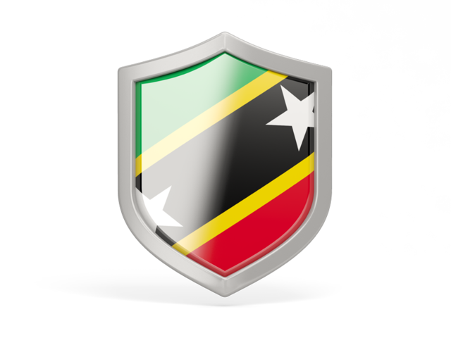 Shield icon. Download flag icon of Saint Kitts and Nevis at PNG format