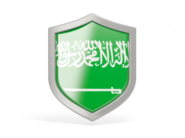 Иконка в форме щита. Скачать флаг. Саудовская Аравия