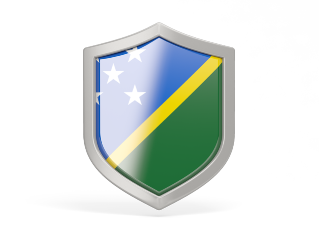 Иконка в форме щита. Скачать флаг. Соломоновы Острова