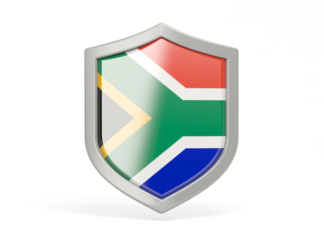 Иконка в форме щита. Скачать флаг. ЮАР