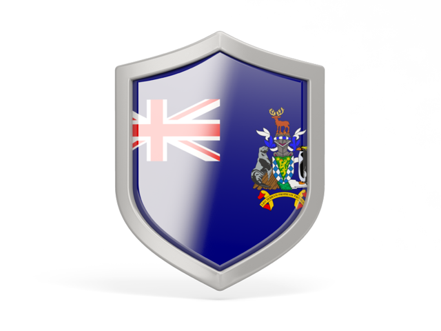 Иконка в форме щита. Скачать флаг. Южная Георгия и Южные Сандвичевы острова