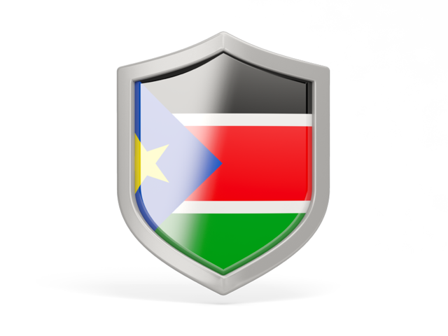 Иконка в форме щита. Скачать флаг. Южный Судан