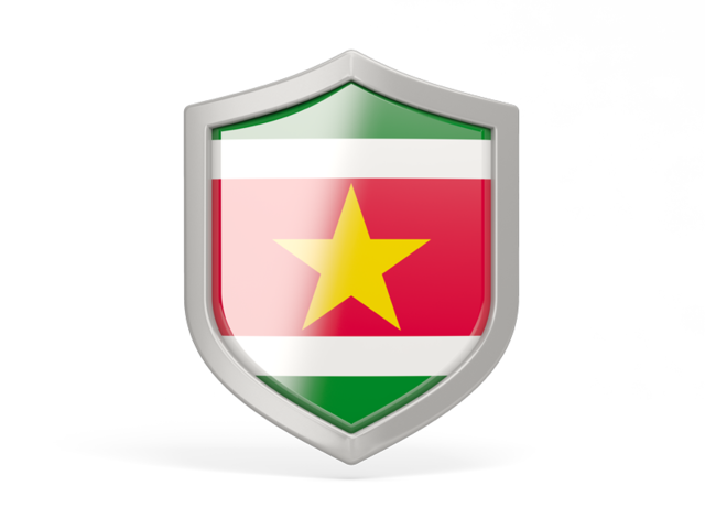 Shield icon. Download flag icon of Suriname at PNG format