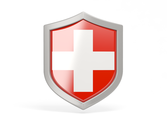 Иконка в форме щита. Скачать флаг. Швейцария
