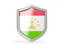 Tajikistan. Shield icon. Download icon.
