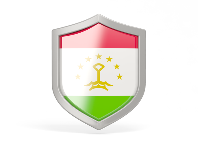 Иконка в форме щита. Скачать флаг. Таджикистан