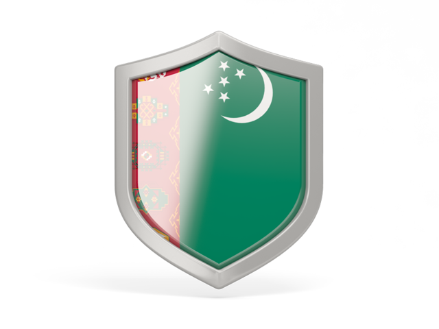 Shield icon. Download flag icon of Turkmenistan at PNG format