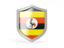 Uganda. Shield icon. Download icon.