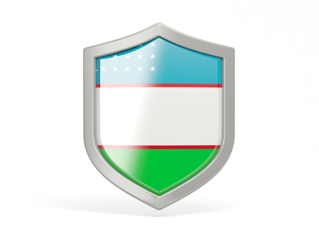Shield icon. Download flag icon of Uzbekistan at PNG format