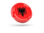 Albania. Shiny round icon. Download icon.