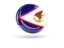 American Samoa. Shiny round icon. Download icon.