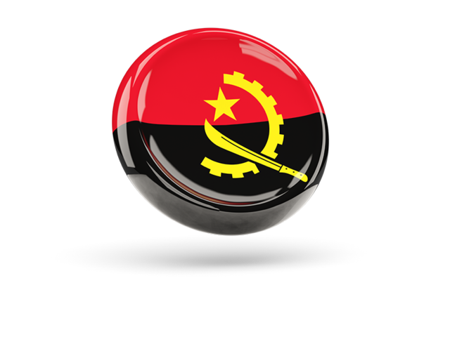 Shiny round icon. Download flag icon of Angola at PNG format