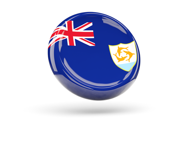 Shiny round icon. Download flag icon of Anguilla at PNG format