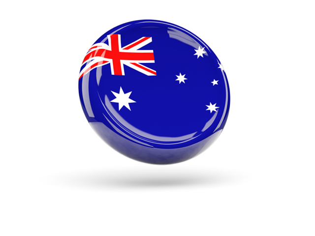 Shiny round icon. Download flag icon of Australia at PNG format