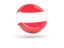 Austria. Shiny round icon. Download icon.