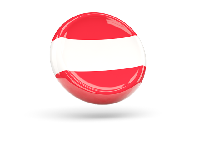 Shiny round icon. Download flag icon of Austria at PNG format