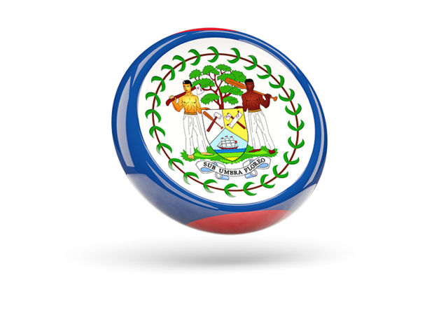 Shiny round icon. Download flag icon of Belize at PNG format