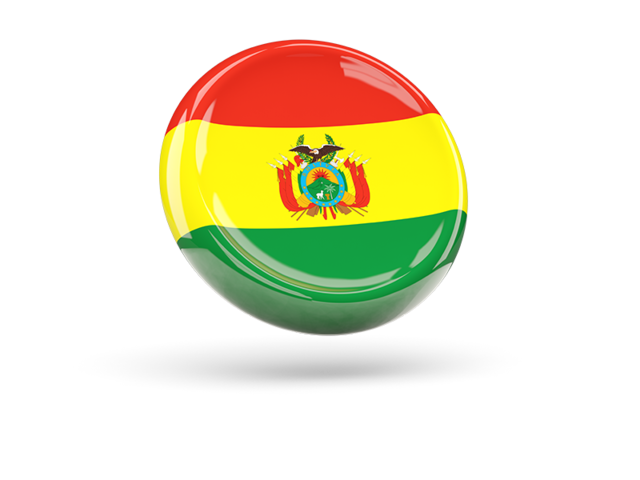 Блестящая круглая иконка. Скачать флаг. Боливия