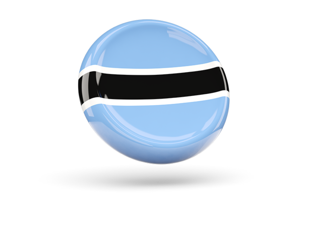 Shiny round icon. Download flag icon of Botswana at PNG format