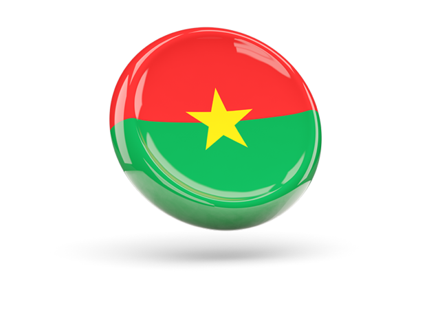 Shiny round icon. Download flag icon of Burkina Faso at PNG format