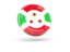 Burundi. Shiny round icon. Download icon.
