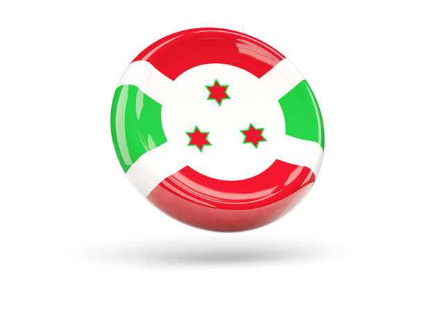 Блестящая круглая иконка. Скачать флаг. Бурунди