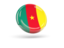 Cameroon. Shiny round icon. Download icon.