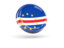 Cape Verde. Shiny round icon. Download icon.