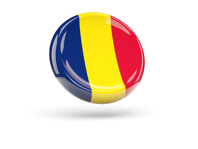 Shiny round icon. Download flag icon of Chad at PNG format