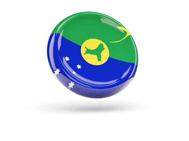 Shiny round icon. Download flag icon of Christmas Island at PNG format