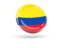 Колумбия. Блестящая круглая иконка. Скачать иконку.