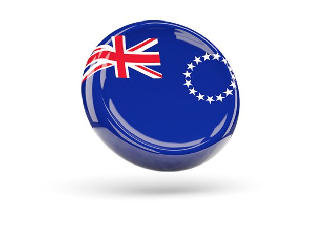 Shiny round icon. Download flag icon of Cook Islands at PNG format