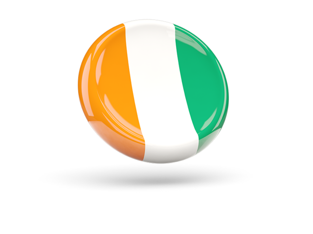 Shiny round icon. Download flag icon of Cote d'Ivoire at PNG format