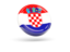 Croatia. Shiny round icon. Download icon.