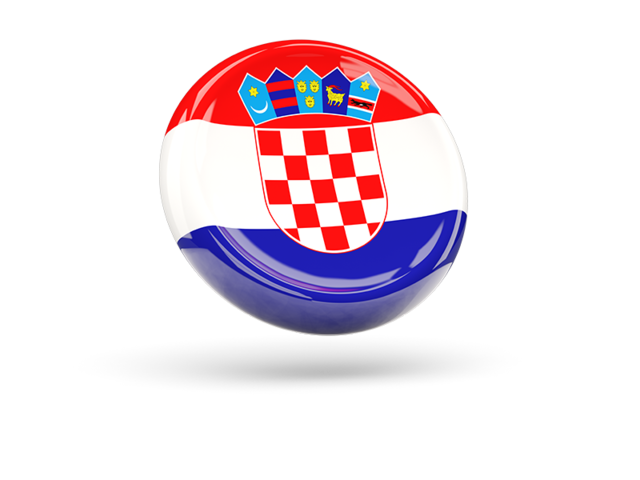 Shiny round icon. Download flag icon of Croatia at PNG format