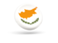 Cyprus. Shiny round icon. Download icon.